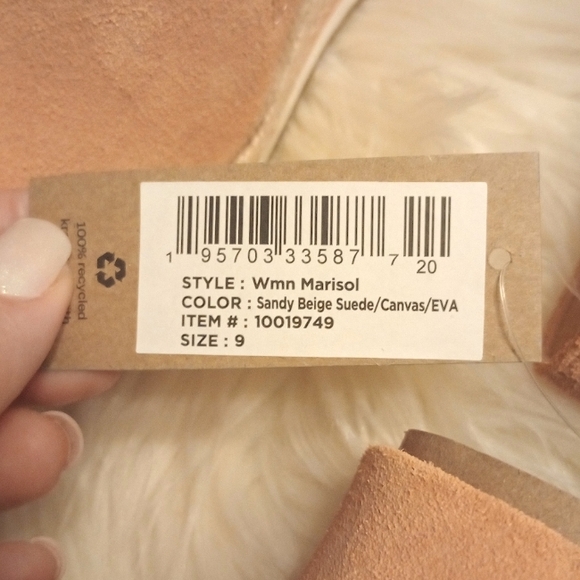 Tom's Marisol Sandal Wedges Sandy Beige Suede - Picture 6 of 7